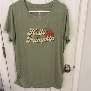 Sonoma Olive 'Hello Pumpkin' Short Sleeve Maternity Tee